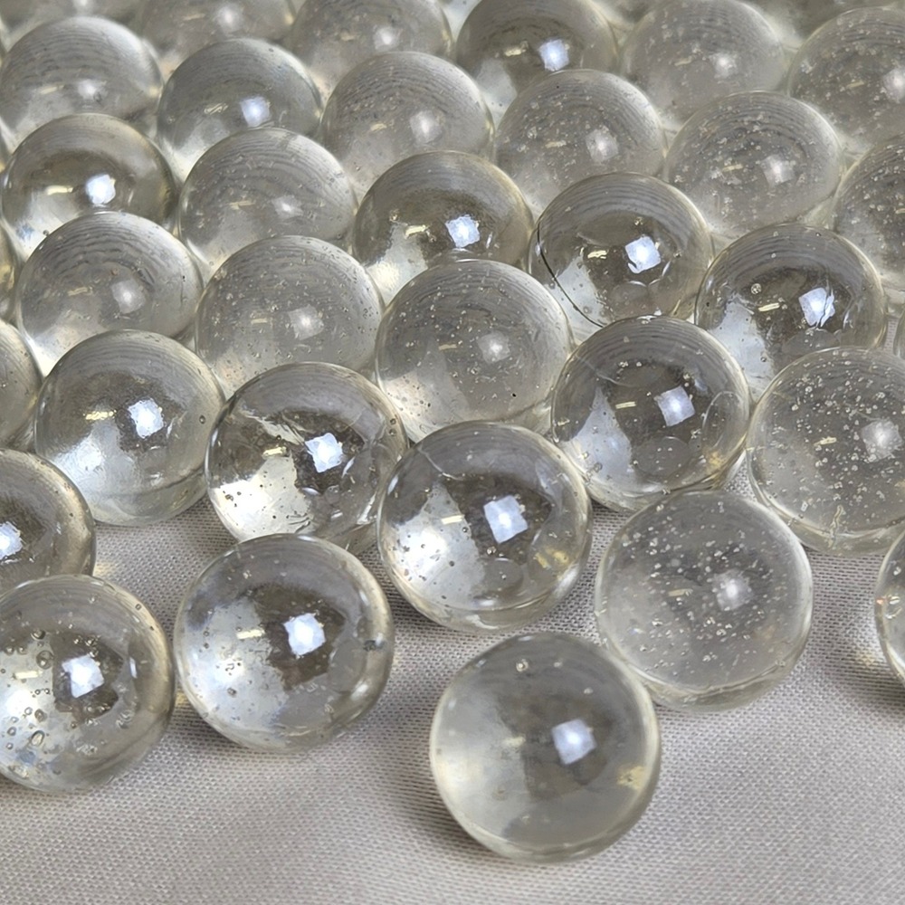 210 Clear Game Marbles With Bubbles, 1 lb 14 oz - Picture 2 of 12